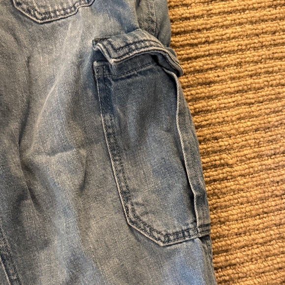 GAP Light Blue Denim Pants with White Drawstring - Picture 3 of 4